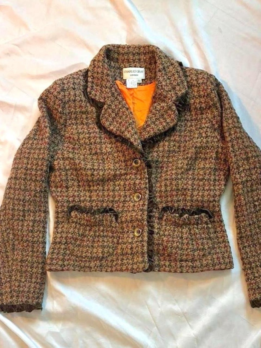 Vintage Charles Gray London Wool Tweed Blazer